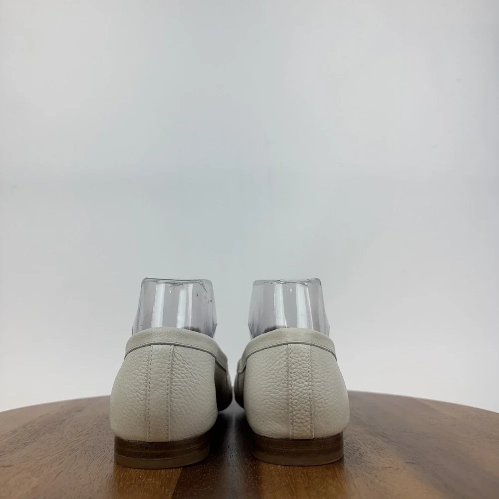 Womens Marc Fisher Docida White Leather Comfort Casual Loafers Size‎ 8.5 M GUC